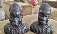 Pair african bust for sale  CUPAR