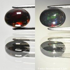Usado, 💎 Cabochão Oval 0,82ct 8x6mm Opala Preta Natural - Flash Colorido, Joia da Etiópia comprar usado Usado, 💎 Cabochão Oval 0,82ct 8x6mm Opala Preta Natural - Flash Colorido, Joia da Etiópia comprar usado  Enviando para Brazil