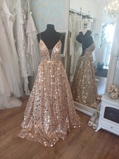 Ballgown gold size12 for sale  DEWSBURY