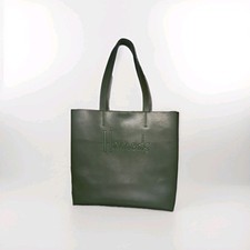 Harrods green leather for sale  NORTH SHIELDS
