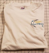 Camiseta bordada ponto único Late Night with Conan O'Brien GG *Veja fotos HANES comprar usado  Enviando para Brazil