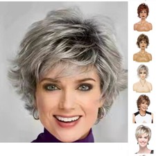 Perucas de cabelo sintético ondulado em camadas curtas para mulheres peruca diária natural comprar usado  Enviando para Brazil