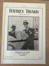 Publicité 1930 chapeau d'occasion  Bordeaux-