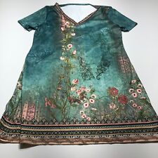 NOVO Vestido de Verão Feminino Casual Verde Floral Estampa Étnica Manga Curta Tamanho Grande, usado comprar usado  Enviando para Brazil