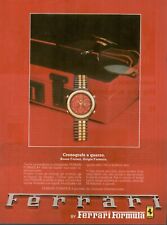 Ferrari relógio cronógrafo quartzo anúncio 1 página original 1985 comprar usado  Enviando para Brazil