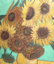 Usado, Pintura a óleo pós-impressionista natureza morta com girassóis assinada comprar usado  Enviando para Brazil