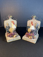 Resin rooster bookends for sale  Sun City West