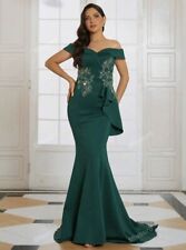 Abendkleid schleppe dunkelgrü gebraucht kaufen  Senden