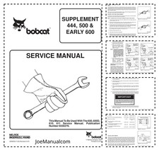 Bobcat 444 500 600 Miniładowarki Instrukcja serwisowa Dodatek PDF na sprzedaż  PL