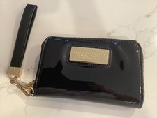 Carteira Armani Exchange couro sintético envernizado bolsa Wrislet - Preta H10cm W14cmArma comprar usado  Enviando para Brazil