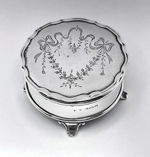 Silver trinket box for sale  SALISBURY
