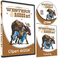 COWBOY RODEO CABALLO CLIPART-CORTADOR DE VINILO PLOTTER IMÁGENES-EPS VECTOR CLIP ART CD, usado segunda mano  Embacar hacia Argentina