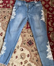 Quiz embroidered jeans for sale  HOUNSLOW