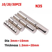 Imanes de disco redondo NdFeB N35 súper fuertes tierras raras 3x1,5 mm-10x10 mm para nevera segunda mano  Embacar hacia Mexico