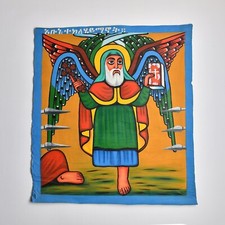 Pintura ortodoxa etíope antiga iconografia religiosa tradicional em tela comprar usado  Enviando para Brazil