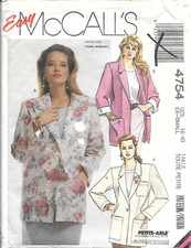 Usado, Jaqueta sem forro McCall's Sewing Pattern # 4754 Misses tamanho grande: XS (6-8) comprar usado  Enviando para Brazil