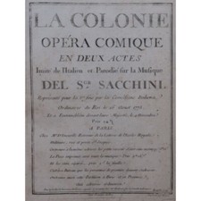 Sacchini antonio colonie d'occasion  Blois
