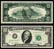 1969B $10 ERRO DE IMPRESSÃO OFFSET NÍTIDO AU+ Nota da Reserva Federal! comprar usado  Enviando para Brazil