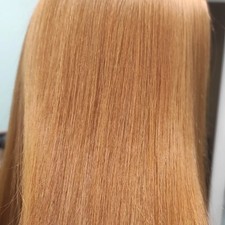 Usado, Peruca de cabelo humano reta laranja claro 200% densidade perucas frontais de renda com franjas 14" comprar usado  Enviando para Brazil