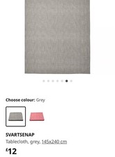 Ikea svartsenap tablecloth for sale  LONDON