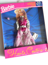 Vintage Barbie Haute Couture Suknia wieczorowa różowa 1990 Mattel NRFB na sprzedaż  Wysyłka do Poland