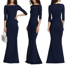 Vestido CHIARA BONI La Petite Robe Kate detalle abertura cuello barco azul talla 46 (10) segunda mano  Embacar hacia Mexico