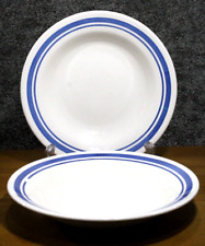 Usado, Conjunto de 2 tigelas de sopa aro azul Oxford cerâmica feita no Brasil pratos vintage comprar usado  Enviando para Brazil