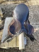 Leather saddle 17in for sale  WHITCHURCH