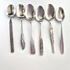 Lote misto de colheres de sobremesa vintage de aço inoxidável sortidas x 8 talheres de jantar comprar usado  Enviando para Brazil