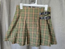 Mini saia escolar menina colisão social tema quente verde xadrez fivela tamanho M comprar usado  Enviando para Brazil