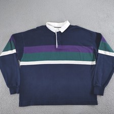 Camisa polo masculina vintage anos 80 LL Bean rugby listra horizontal XL colorblock EUA comprar usado  Enviando para Brazil