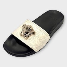 Chinelos femininos Versace Palazzo Medusa para piscina branco US$ 450 tamanho 35,5, usado comprar usado  Enviando para Brazil