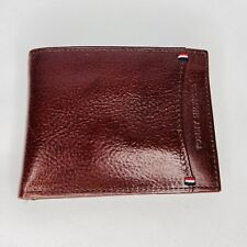 Carteira dupla masculina Tommy Hilfiger couro genuíno e inserção de cartão marrom BOM B4, usado comprar usado  Enviando para Brazil