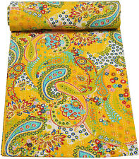 Colcha de algodão indiana feita à mão Kantha colcha sofá cobertor boho capa de cama comprar usado  Enviando para Brazil