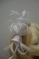 silver wedding fascinator for sale  TAMWORTH