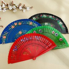 Ventilador de madeira pintado dupla face espanhol festa clássico dobrável ventilador de dança presente, usado comprar usado  Enviando para Brazil