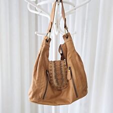 Bolsa de ombro cravejada Hobo Boho bronzeada, macia fofa bolsa de ombro com detalhe de zíper comprar usado  Enviando para Brazil