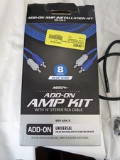 Kit de amplificador adicional metro fio azul calibre 8 com cabo RCA estéreo 16’, usado comprar usado  Enviando para Brazil