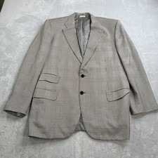 Blazer masculino Brioni mistura de lã de seda 42R 2 BTN Houndstooth jaqueta xadrez casaco comprar usado  Enviando para Brazil