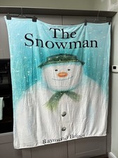 Snowman fleece blanket for sale  SOLIHULL