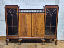 Antique mahogany breakfront for sale  BLYTH