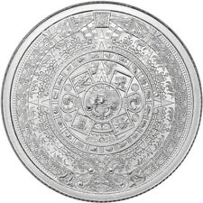 Moeda redonda de prata pura 0,999 barras - calendário asteca mexicano maia - 1/4 oz comprar usado  Enviando para Brazil