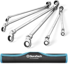 Conjunto de chaves catraca cabeça flexível extra longa DURATECH, caixa dupla DTLFHRW06M-G, usado comprar usado  Enviando para Brazil