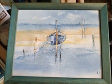 Tableau superbe aquarelle d'occasion  Bardos