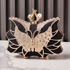 Bolsa de mão borboleta strass pérola vintage feminina festa noturna casamento formatura comprar usado  Enviando para Brazil