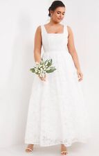 Vestido maxi feminino Simply Be branco forrado RRP £220, usado comprar usado  Enviando para Brazil