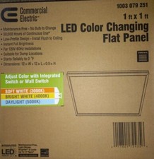 Luz de tela plana elétrica comercial 1 pé x 1 pé LED mudança de cor (P) comprar usado  Enviando para Brazil