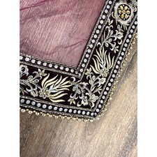 Toalha de mesa Hollywood Regency banquete contas transparentes trabalho bordado roxo ouro 91" comprar usado Toalha de mesa Hollywood Regency banquete contas transparentes trabalho bordado roxo ouro 91" comprar usado  Enviando para Brazil