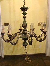 Lampadario luci legno usato  Valenza