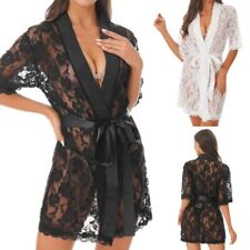 Roupão de dormir feminino de renda sexy quimono babydoll vestido de noite fio dental, usado comprar usado  Enviando para Brazil